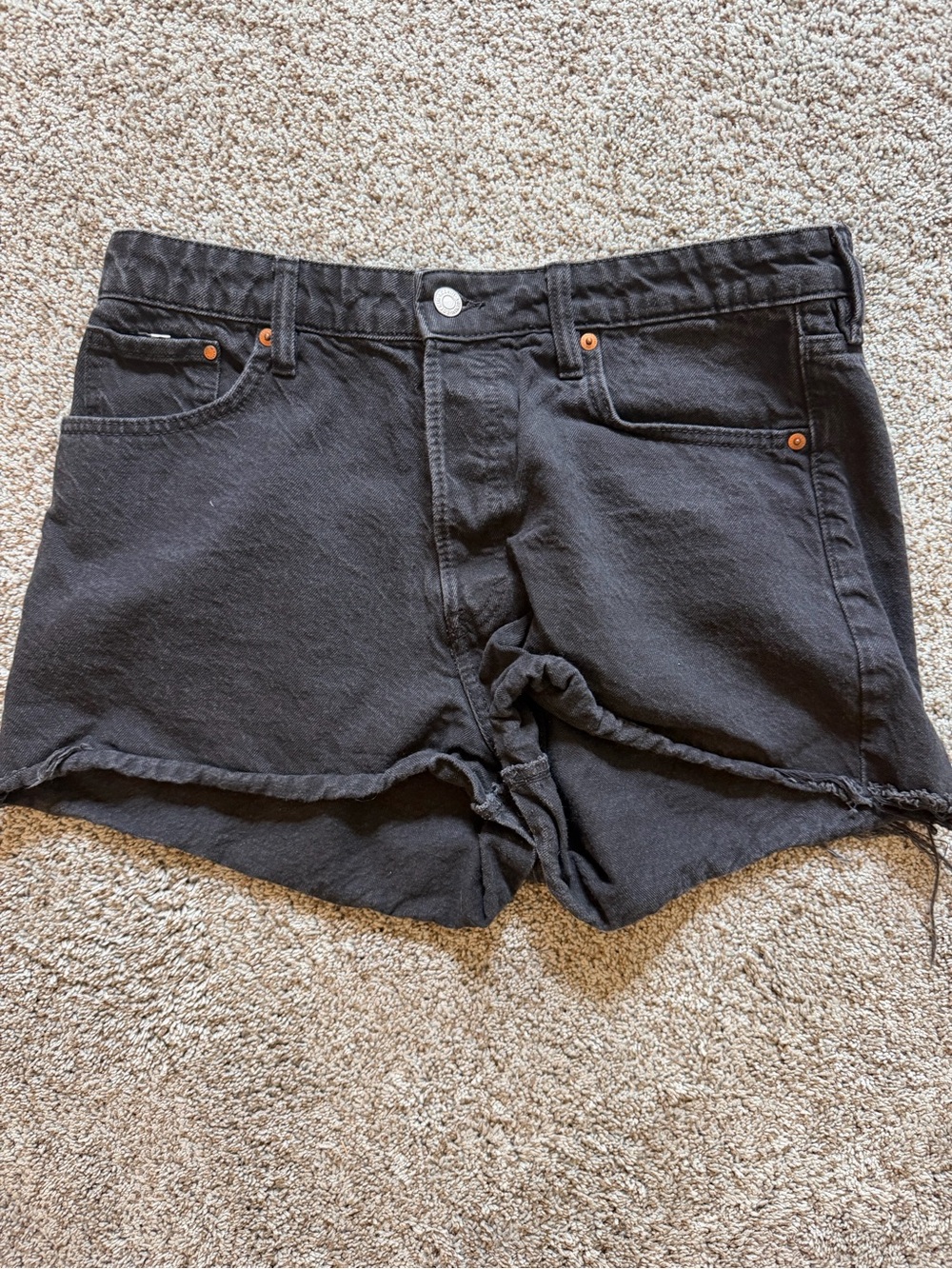 Classic Black Denim Women's Cutoff Shorts